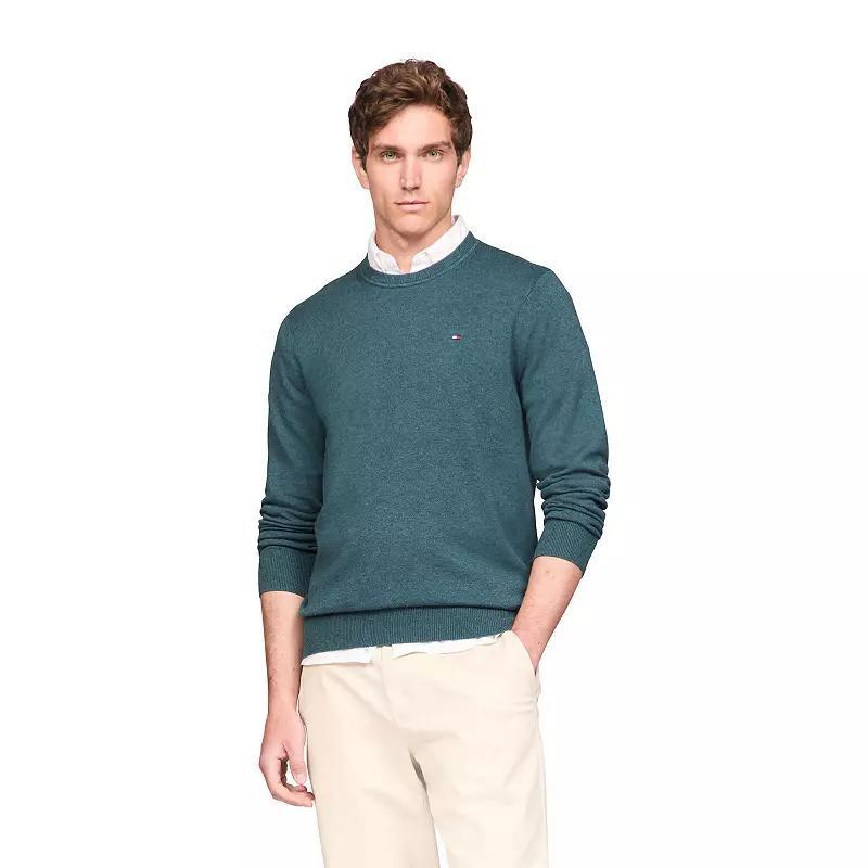 Mens Tommy Hilfiger Essential Crewneck Sweater Navy Grey Product Image