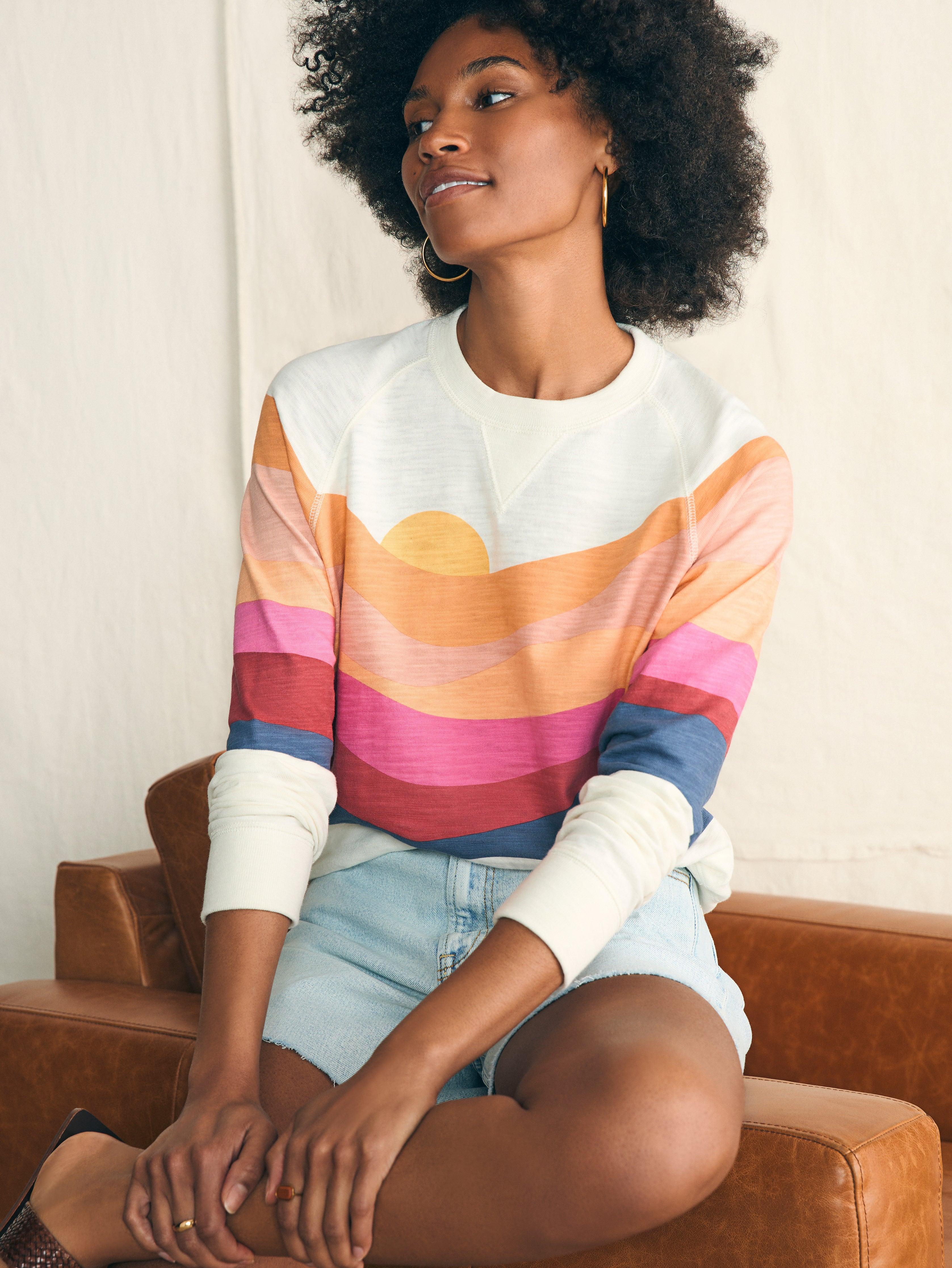 Sunwashed Slub Crewneck - Soleil Set Sail Female Product Image