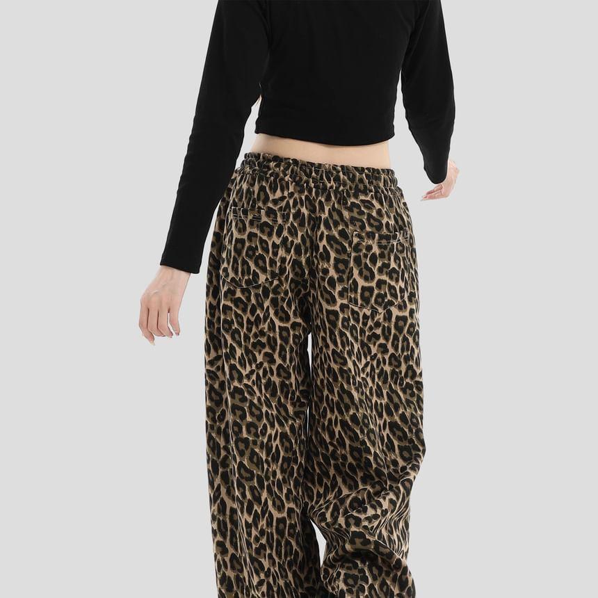 High Waist All Over Print Wide Leg Pants Product Image