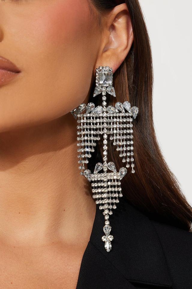 Getting Intricate Drop Earrings - Silver Product Image