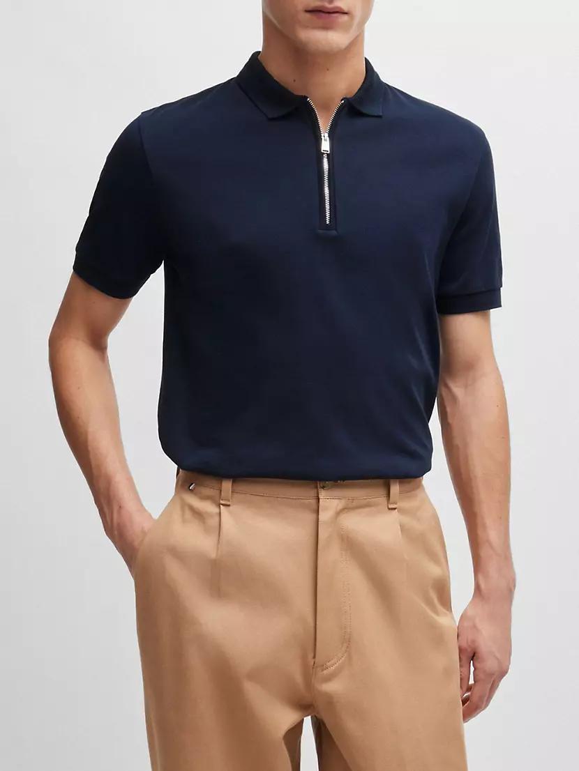 Mercerized-Cotton Slim-Fit Polo Shirt Product Image