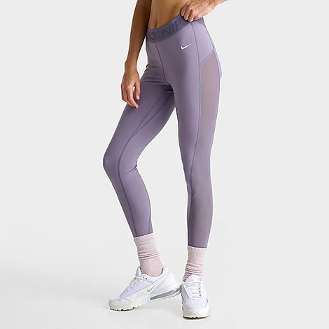 Women's Nike Pro Mid-Rise 7/8 Mesh-Paneled Leggings Product Image