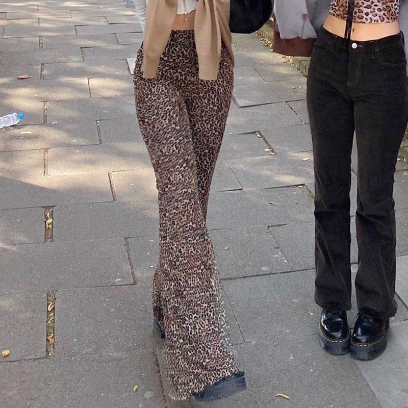 Leopard Print Wide Leg Pants Product Image