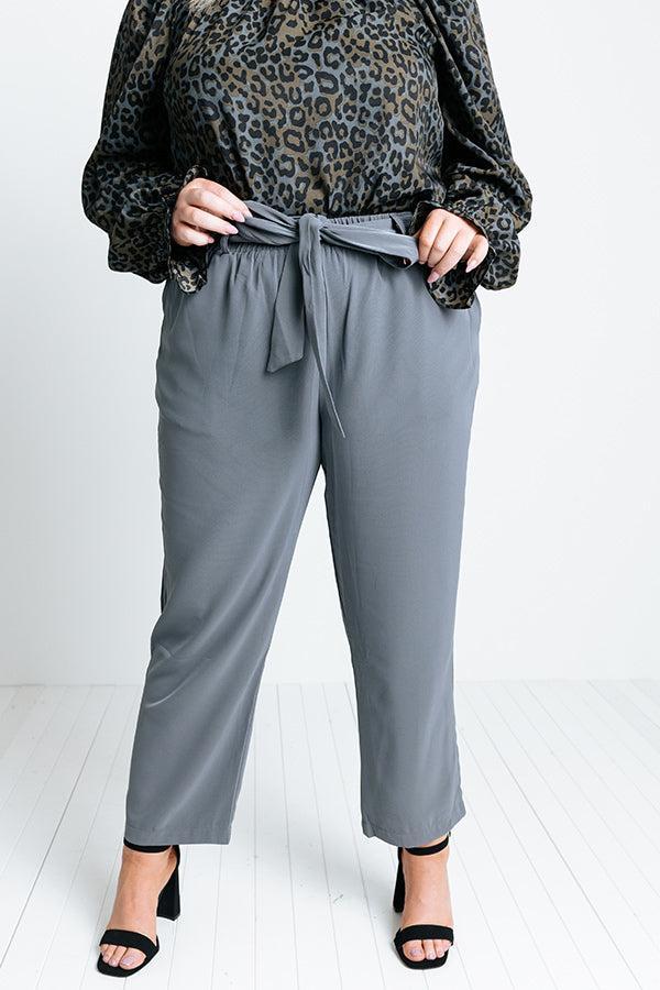 The Lari High Waist Trousers In Charcoal Curves Product Image