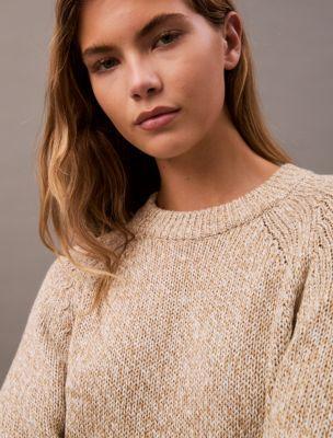 Cotton Relaxed Crewneck Sweater Product Image