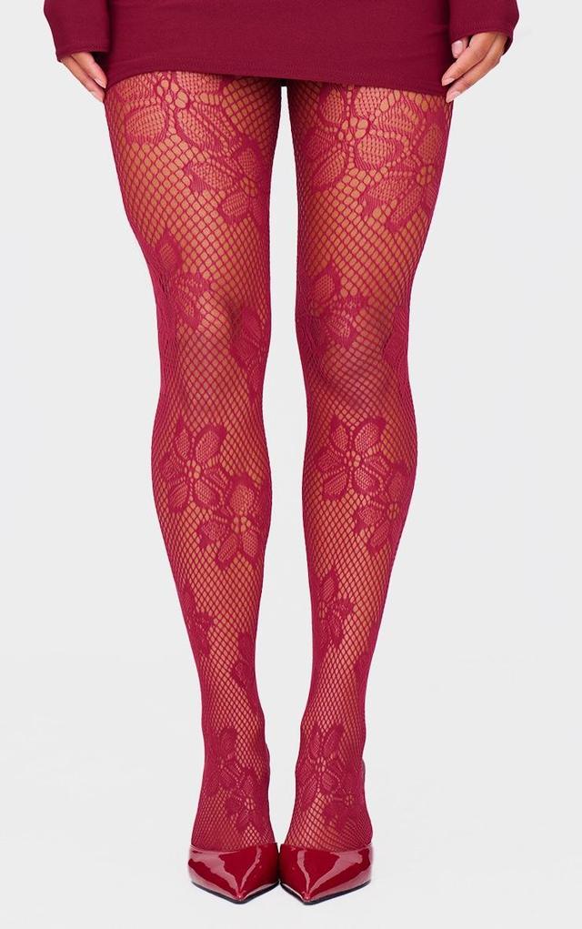 Burgundy Lace Tight Product Image