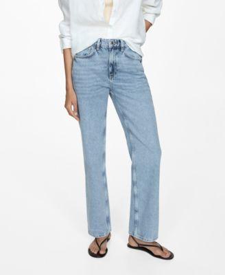 Mango Womens Matilda Medium-Rise Straight-Fit Jeans product image