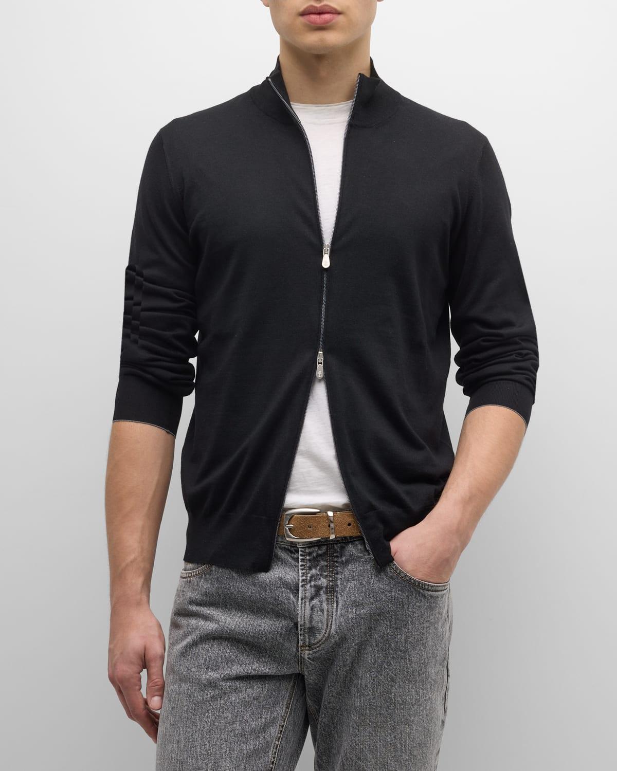 Mens Wool-Cashmere Full-Zip Sweater Product Image