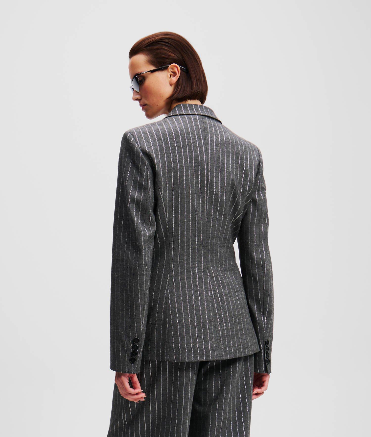 METALLIC PINSTRIPE BLAZER Product Image