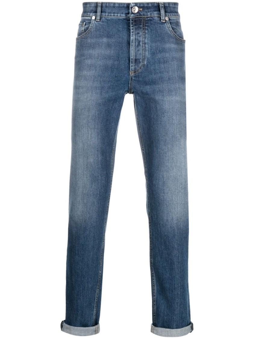 BRUNELLO CUCINELLI Denim Pants In Blue Product Image