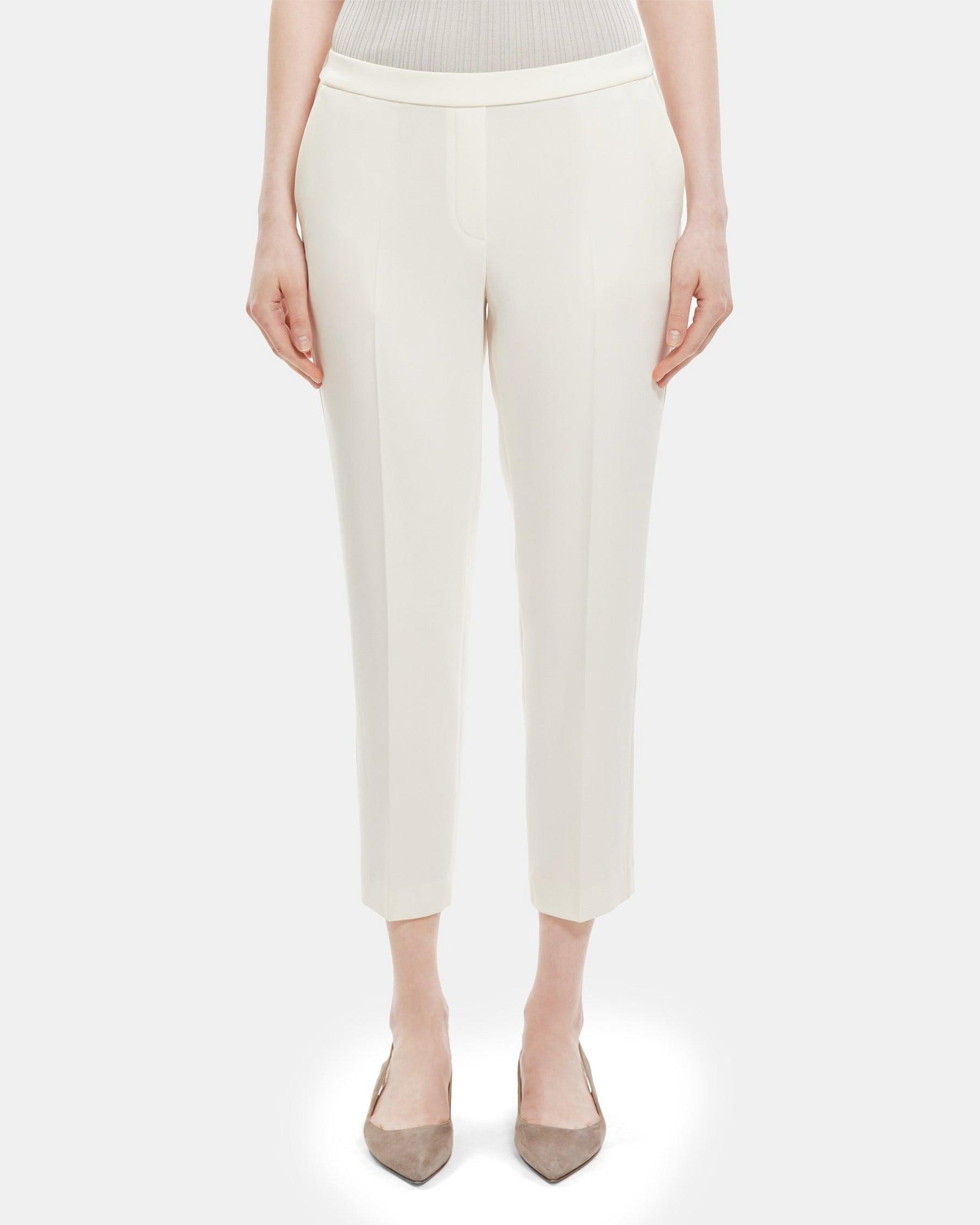 Cropped Slim Pull-On Pant in Crepe product image