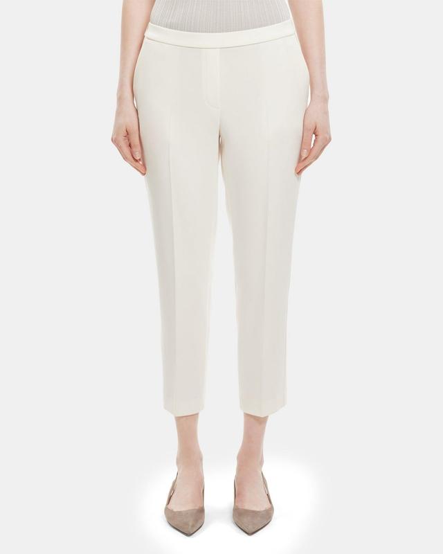 Cropped Slim Pull-On Pant in Crepe Product Image