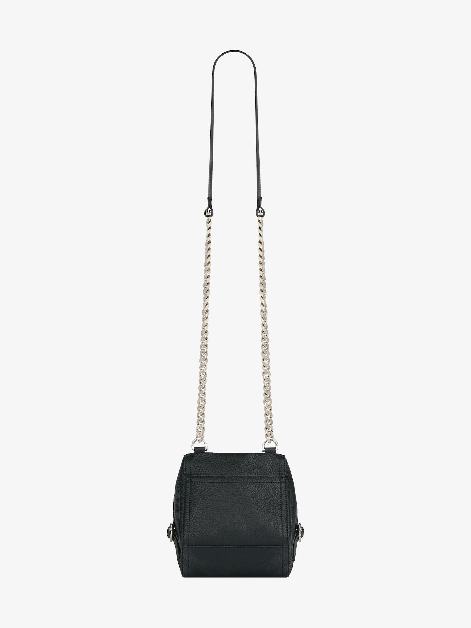 Mini Pandora bag in grained leather with chain Product Image