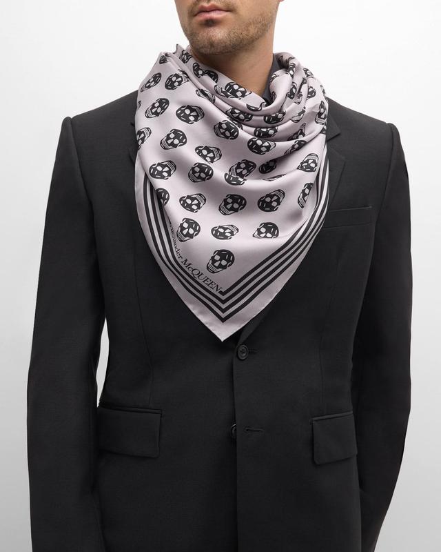 Mens Biker Square Skulls Scarf Product Image