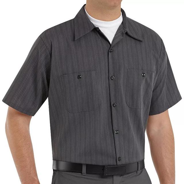 Mens Red Kap Classic-Fit Striped Button-Down Work Shirt Product Image