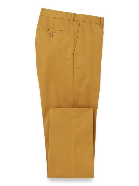 Non-Iron Cotton Stretch Twill Pant - Dark Gold Product Image