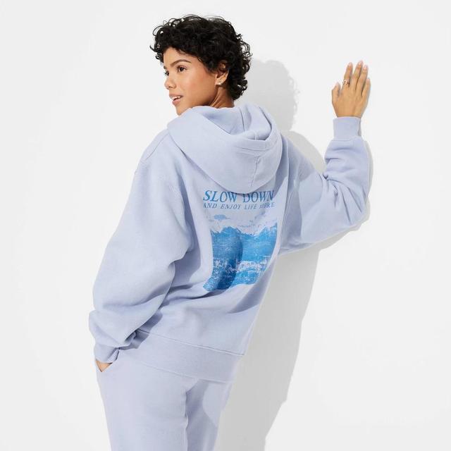 Womens Perfect Hoodie Sweatshirt - Wild Fable Light Blue XL Product Image