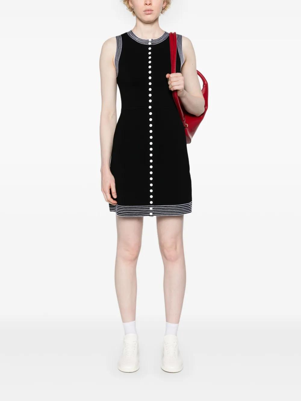 contrasting-trim knitted dress Product Image