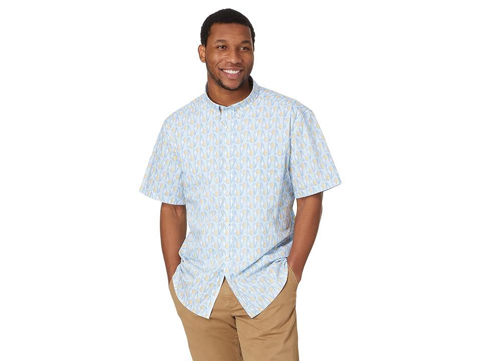 Johnston & Murphy Short Sleeve Pineapple Print Shirt Men's Short Sleeve Knit Product Image