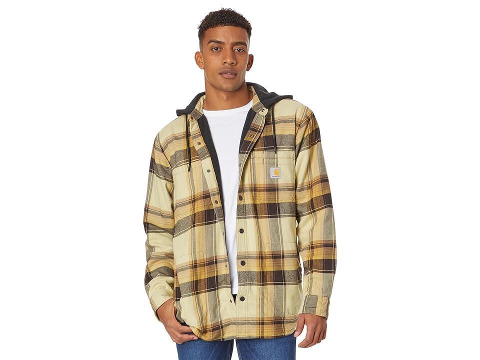 Carhartt Mens Rugged Flex Flannel Fleece Lined Hooded Shirt Jacket , 3X-Large - Mens Work Jackets at Academy Sports Product Image