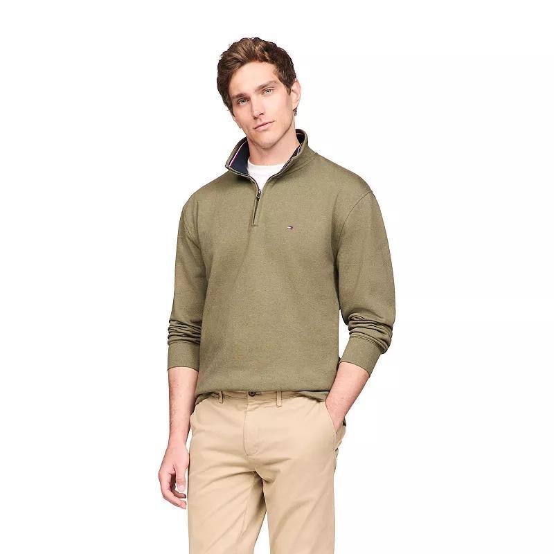 Tommy Hilfiger Men's Sweater 1/2 Zip Mock Neck Pullover Gray Size X-Small Product Image