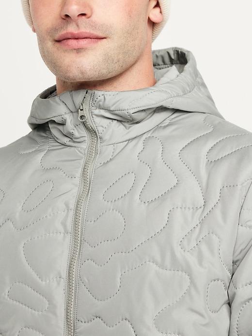 Water-Resistant Quilted Zip Jacket Product Image