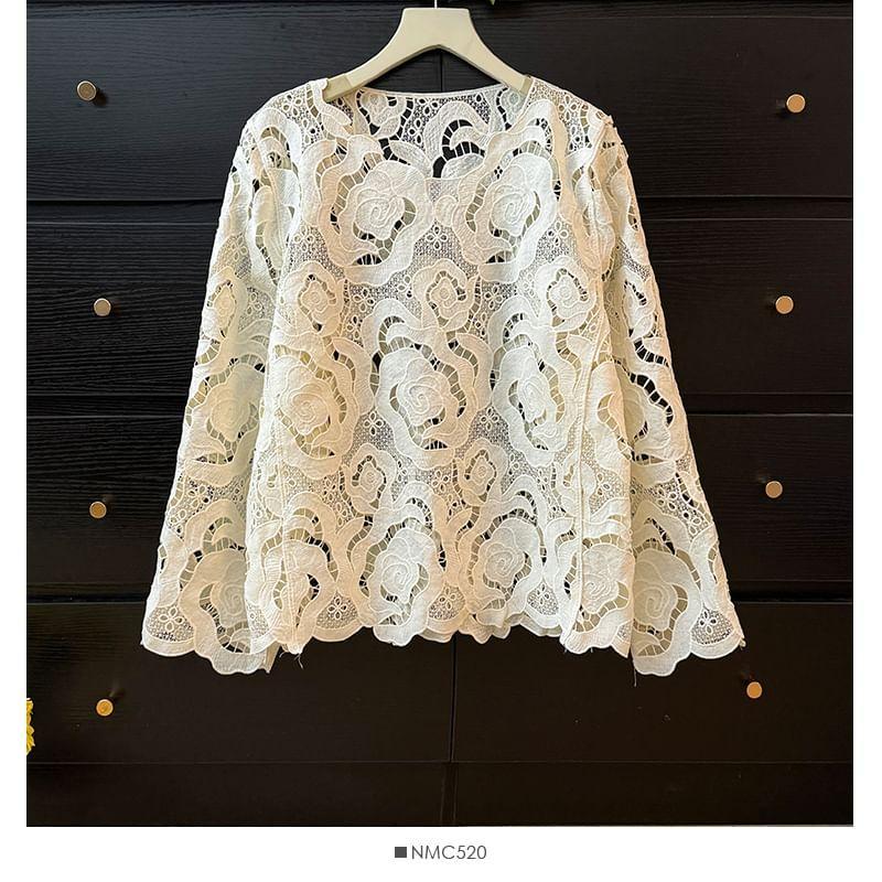 Jacquard Loose Cape Top Product Image