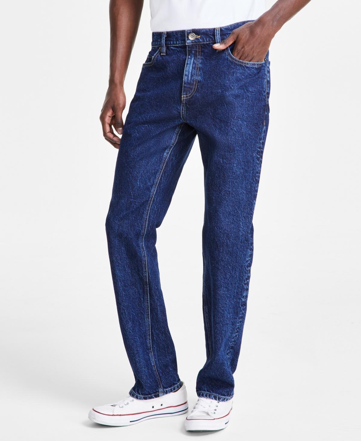 Sun + Stone Mens Straight Fit Indigo Blue Jeans Product Image