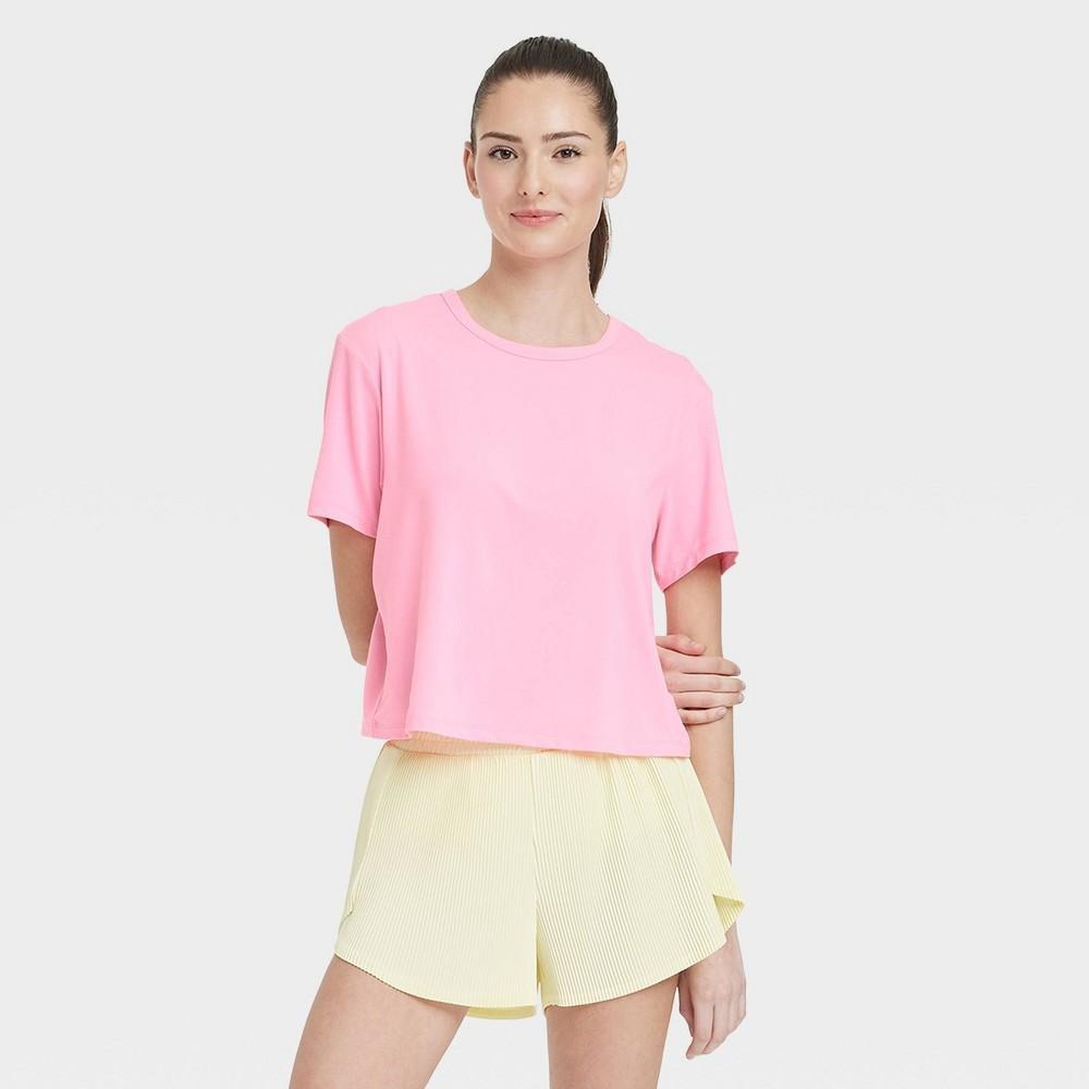 Womens Essential Crewneck Short Sleeve Top - All In Motion L Product Image