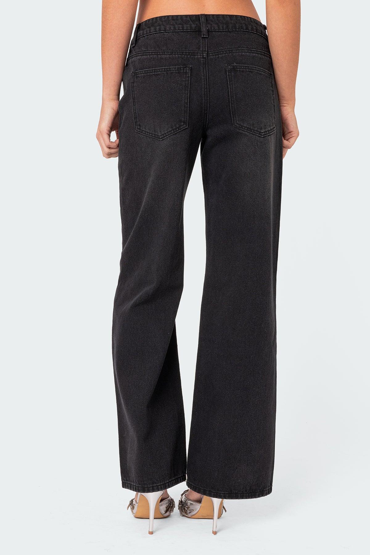 Debbie Distressed Low Rise Jeans Product Image