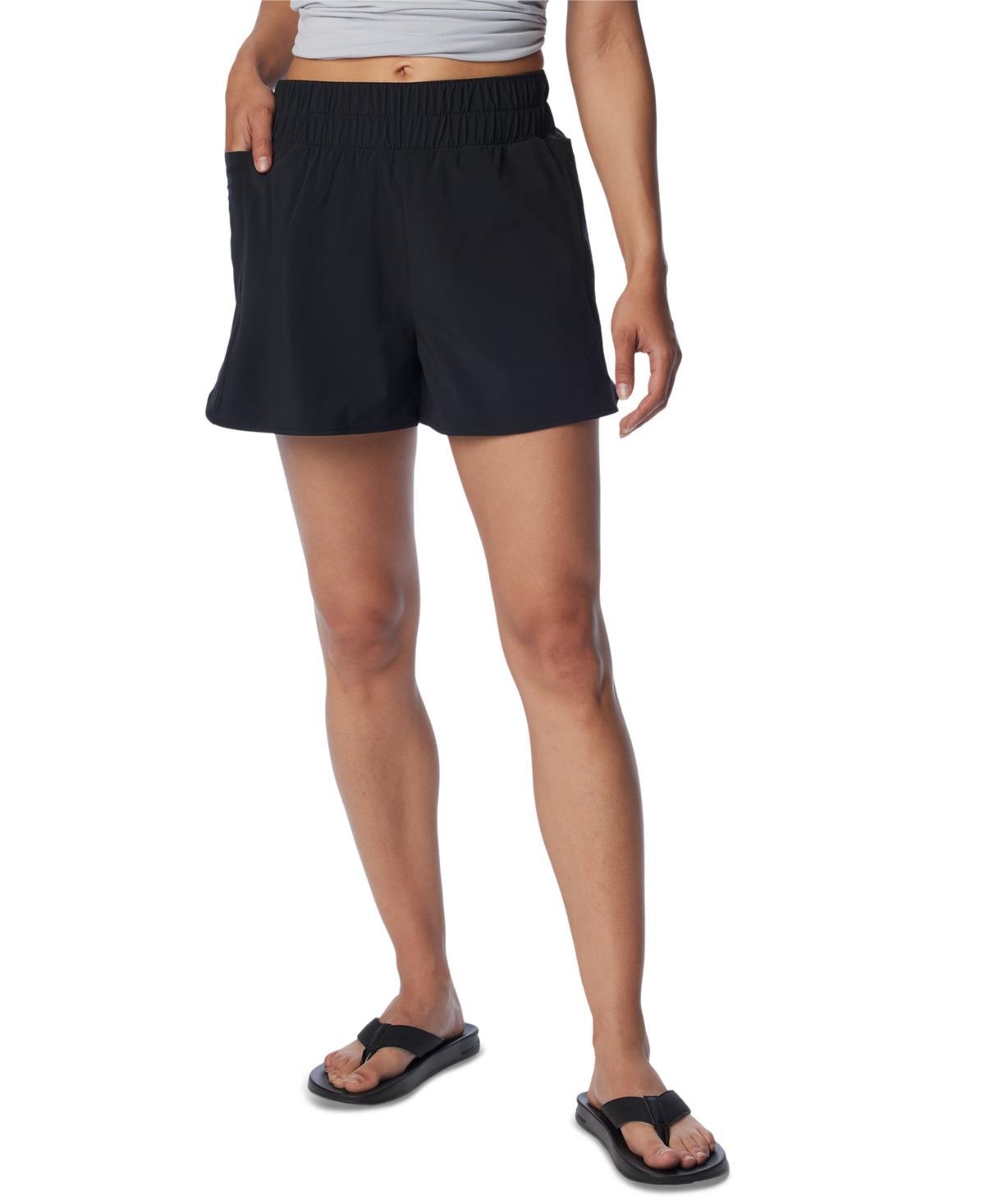 Columbia Womens Tidal Light Lined Mid-Rise Shorts - Black Product Image