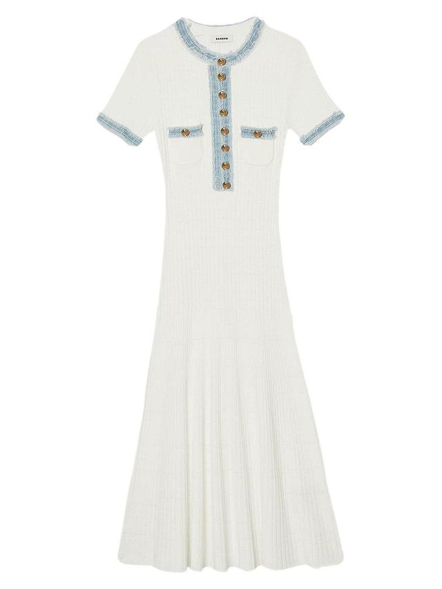 Sandro Alecia Ribbed Midi Dress Product Image