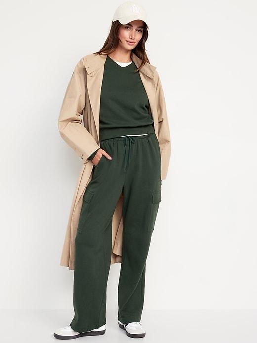 Extra High-Waisted SoComfy Cargo Wide-Leg Sweatpants Product Image