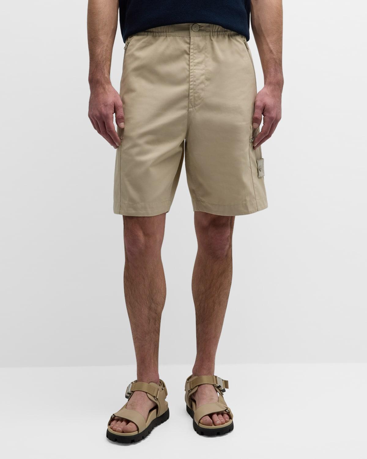 Stone Island Ghost Comfort Fit Cotton Canvas Bermuda Shorts Product Image