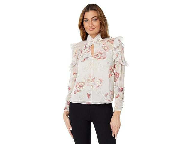 Ted Baker Thellma Twist Neck Detail Top (Ivory) Women's Clothing Product Image