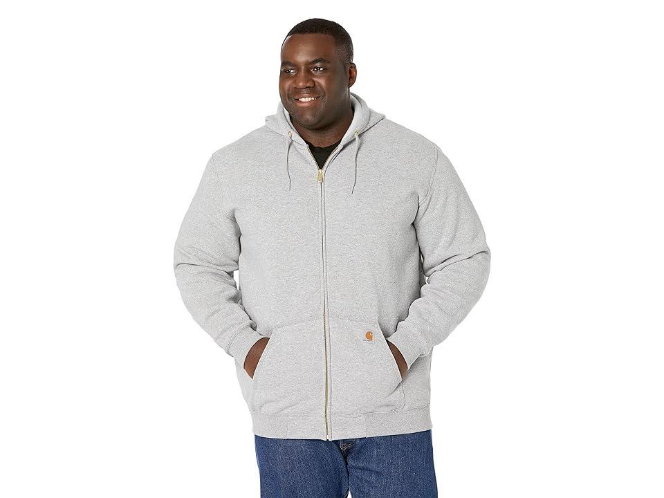 Carhartt Big Tall Midweight Hooded Zip Front Sweatshirt (Heather Grey) Men's Sweatshirt Product Image