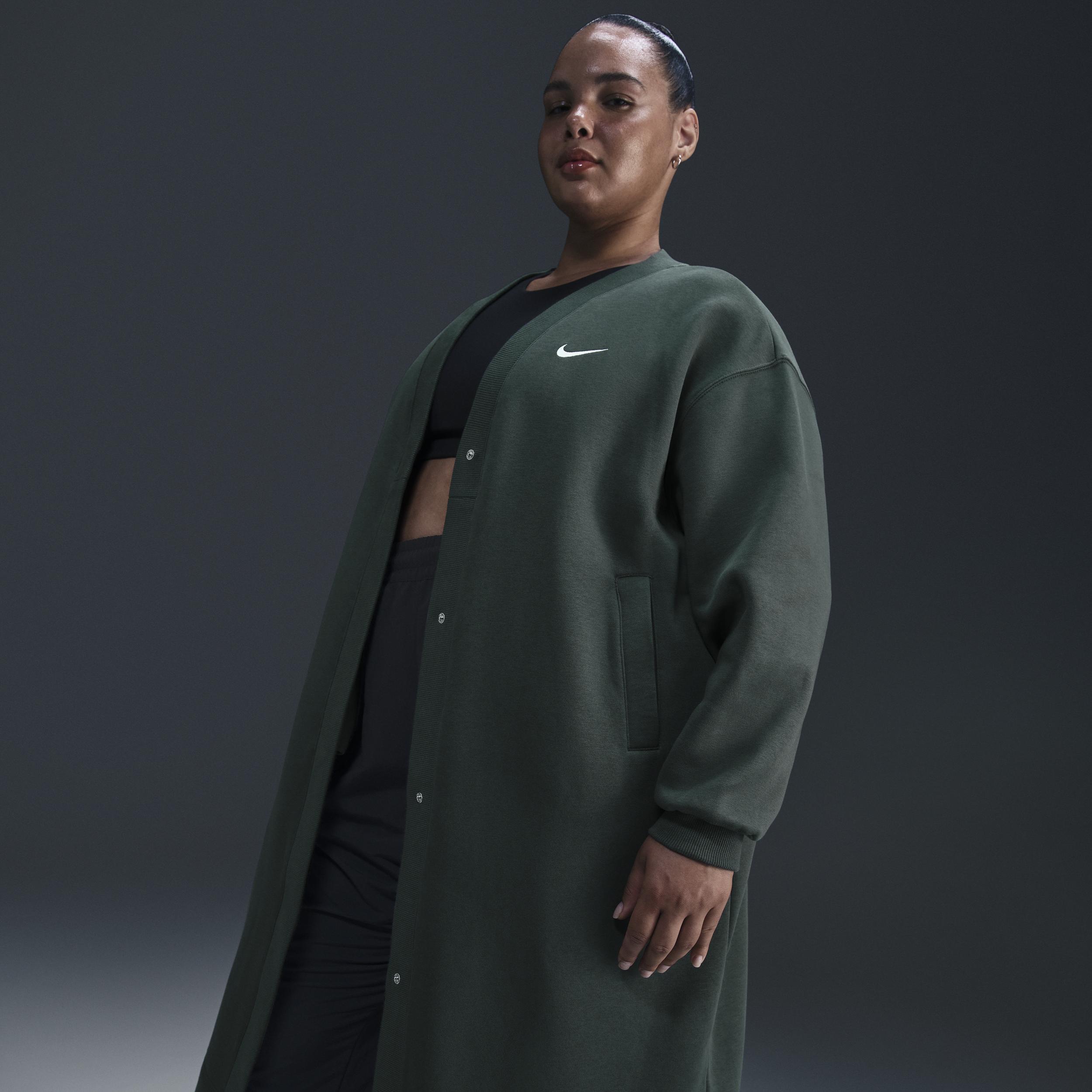 Women's Nike Sportswear Phoenix Fleece Oversized Long Cardigan (Plus Size) Product Image