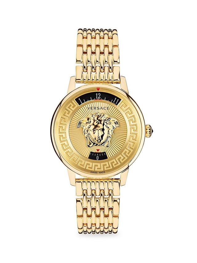 Mens Medusa Icon IP Yellow Gold Bracelet Watch Product Image