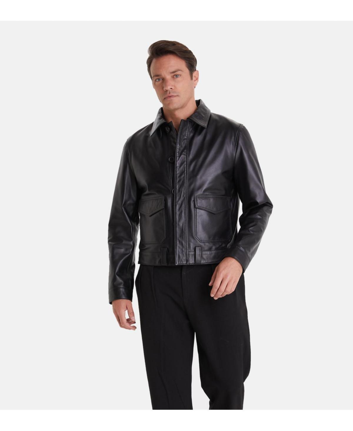 Mens Fashion Jacket, Nappa Black Product Image