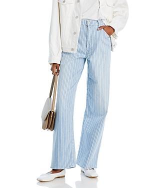 Mother High Rise Striped Spinner Jeans in Lined Up Product Image