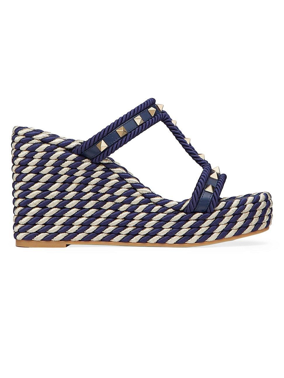 Valentino Garavani Rockstud Wedge Espadrille Sandal Product Image