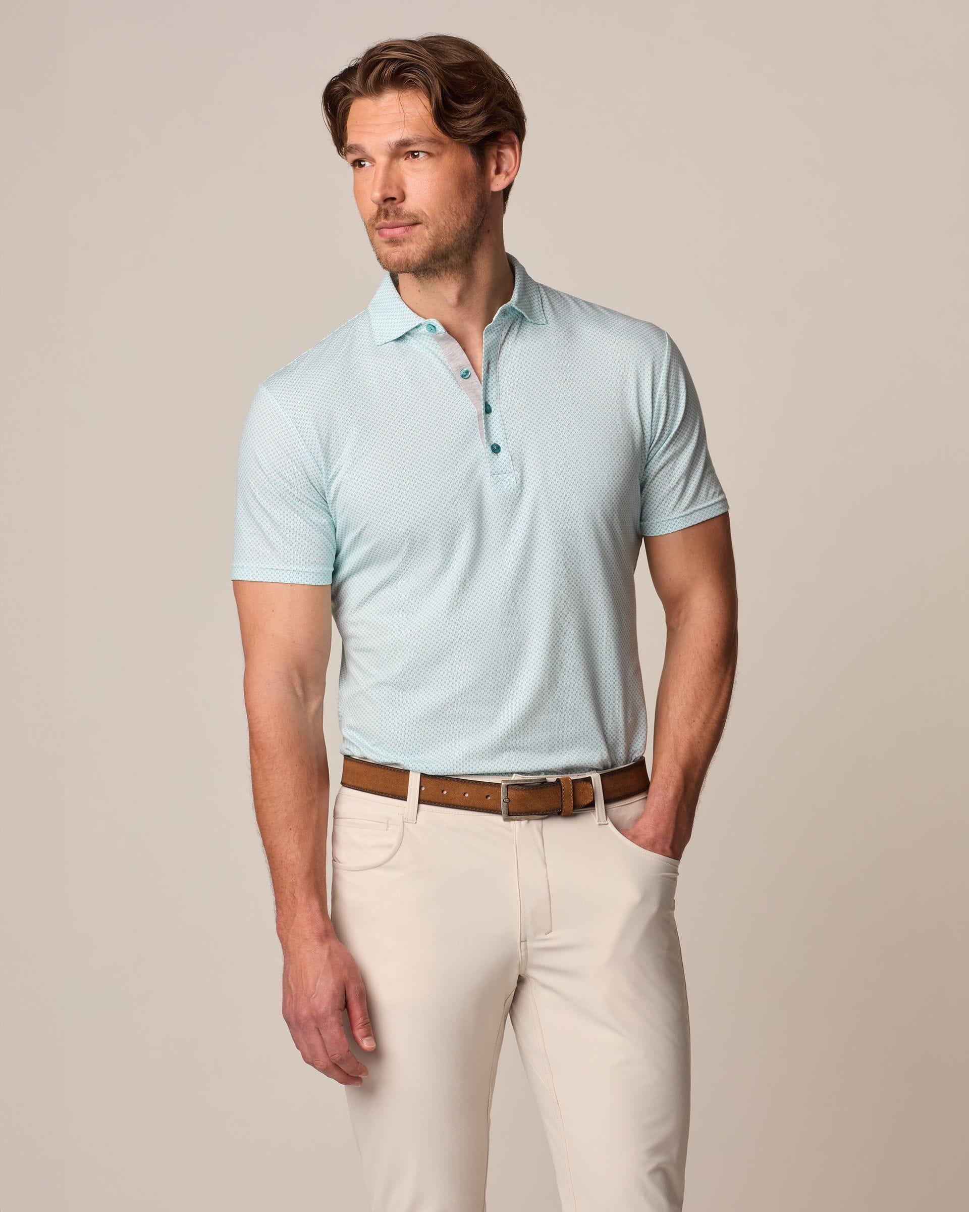 johnnie-O Linxter Cotton Blend Performance Polo - Elliott Product Image