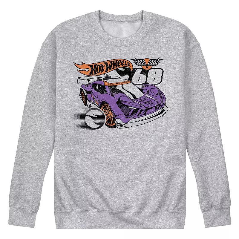 Mens Hot Wheels Super Blitzen Logo Fleece Sweatshirt Grey Gray Product Image