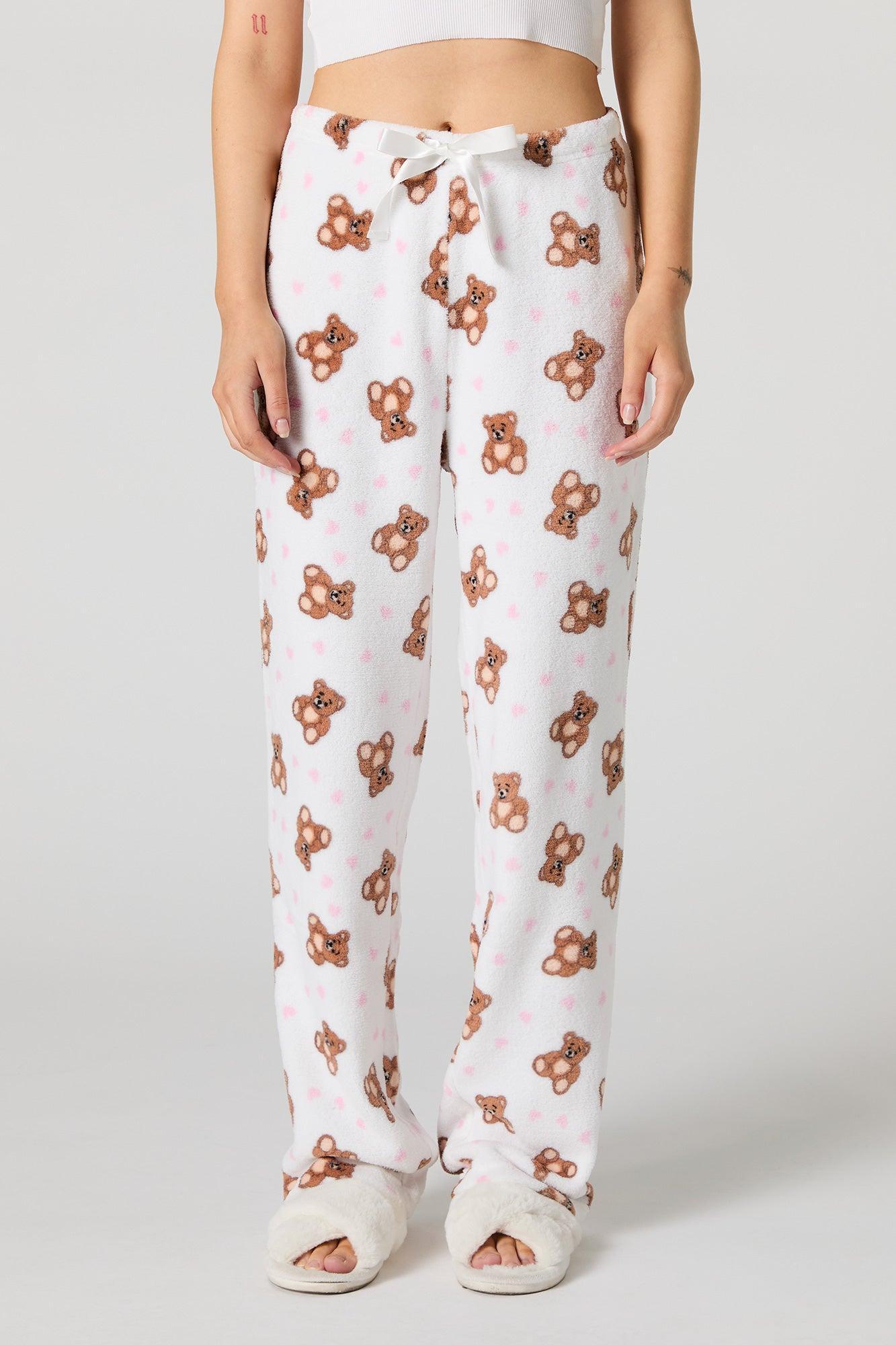 Printed Plush Pajama Pant Female Product Image