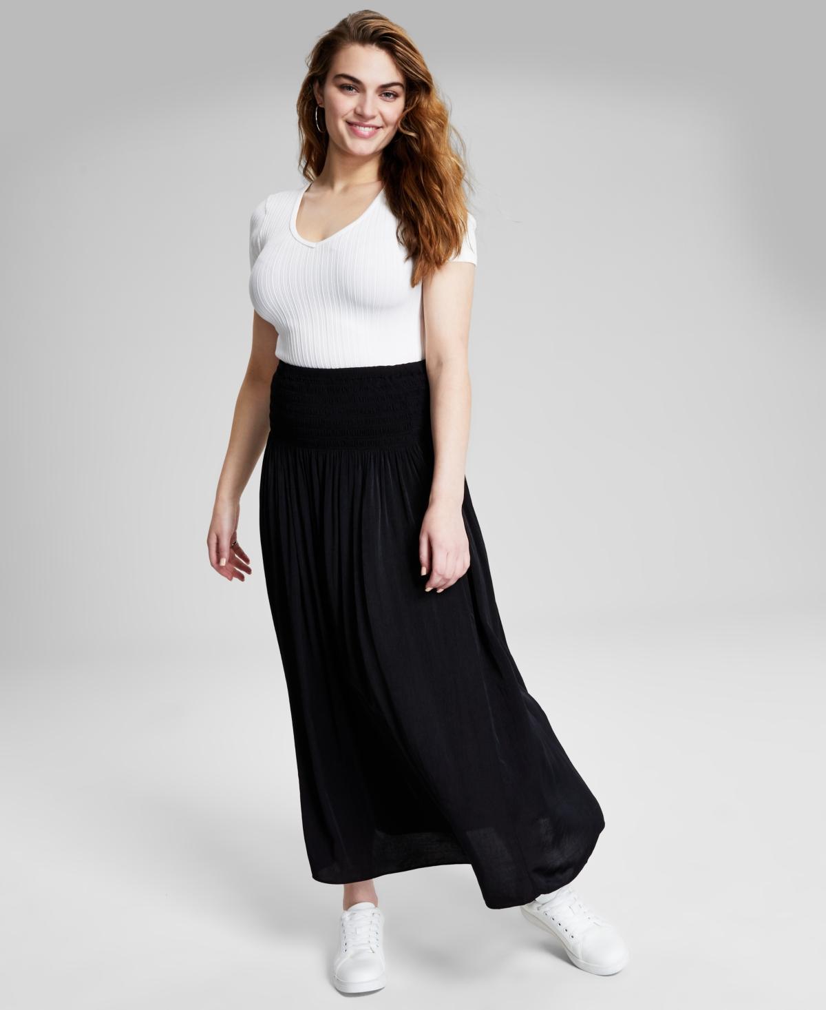 Women's Smocked Waist Maxi Skirt Product Image