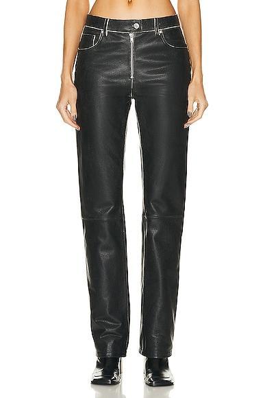 Womens Leather Distressed Pants Product Image