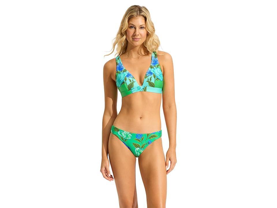 Seafolly Garden Party Longline Tri (Jade) Women's Swimwear Product Image