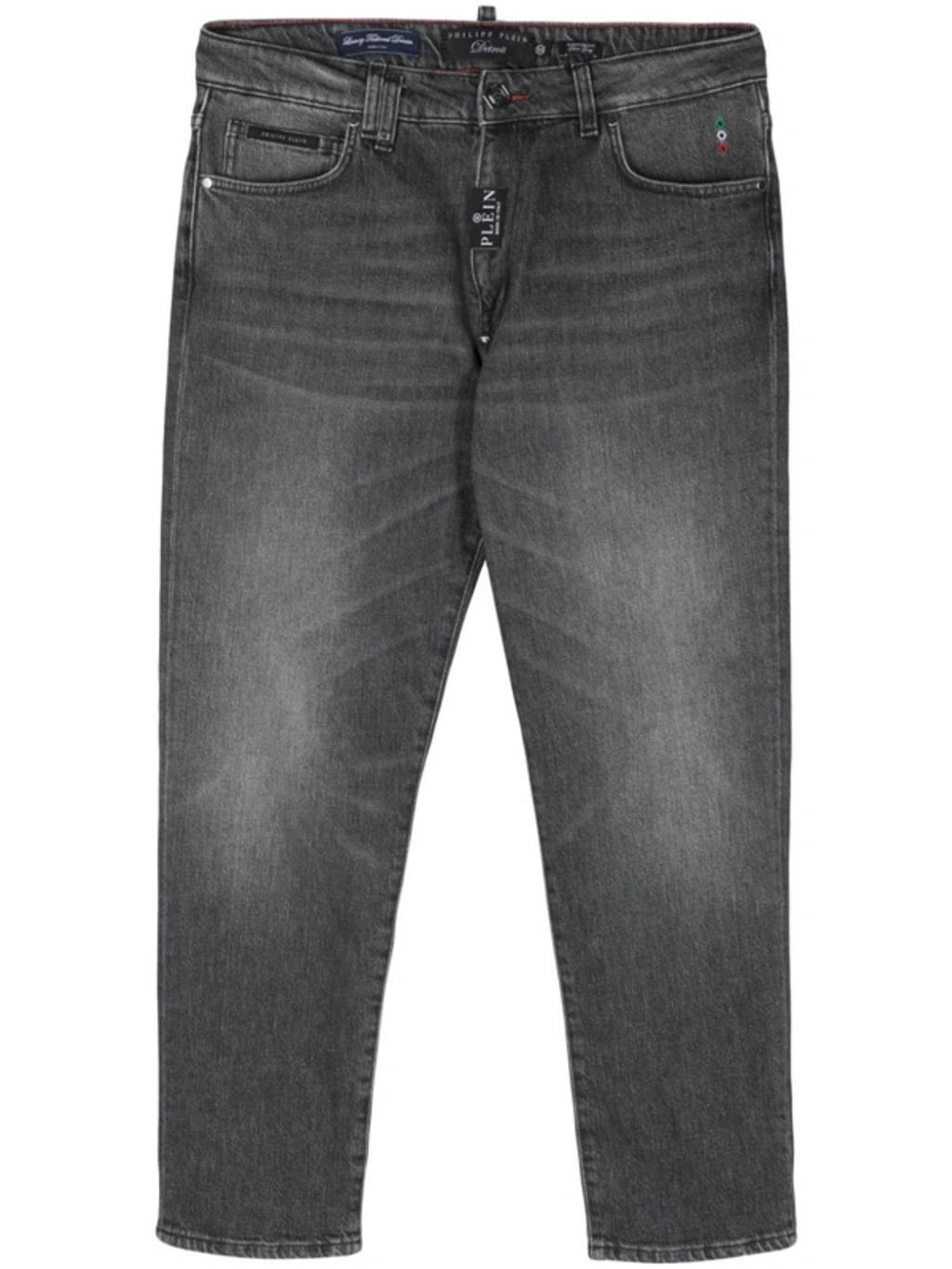 Detroit Fit Mid-rise Straight-leg Jeans In Metallic product image