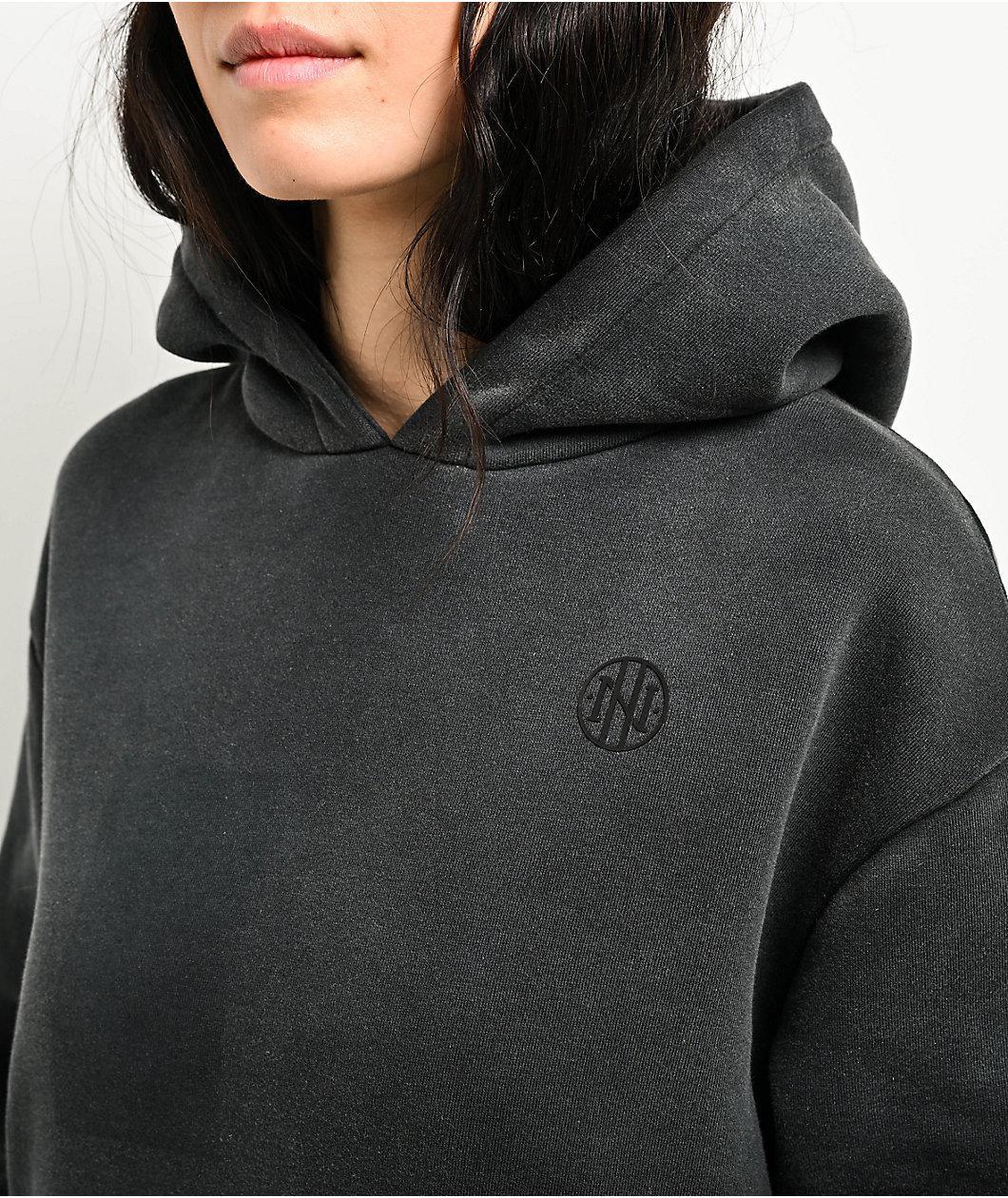 Ninth Hall Fundamentals Jayce Black Sun Bleached Oversized Hoodie  Product Image