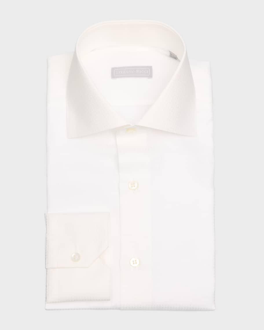 Mens Tonal Check Dress Shirt Product Image